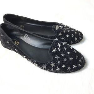 Ash Infini Star Stud Black Sequin Belgium Loafer